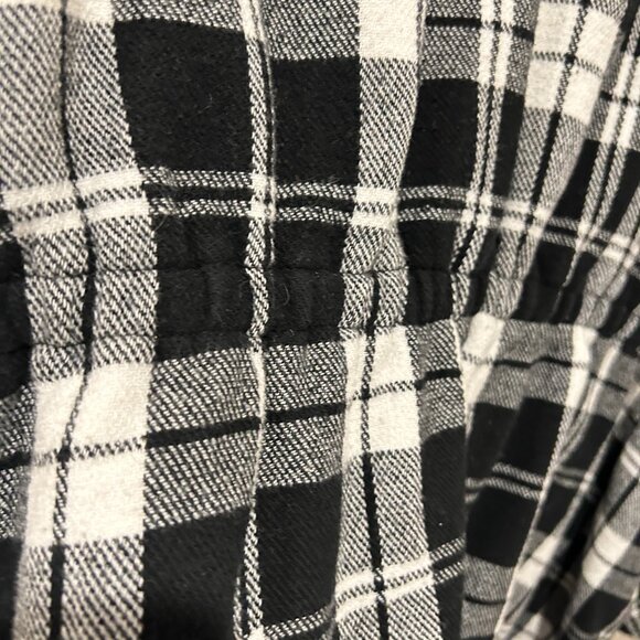 Torrid Black & White‎ Plaid Shacket • Women’s Sz 3 • Cinched Waist Cotton Shirt - Picture 4 of 6